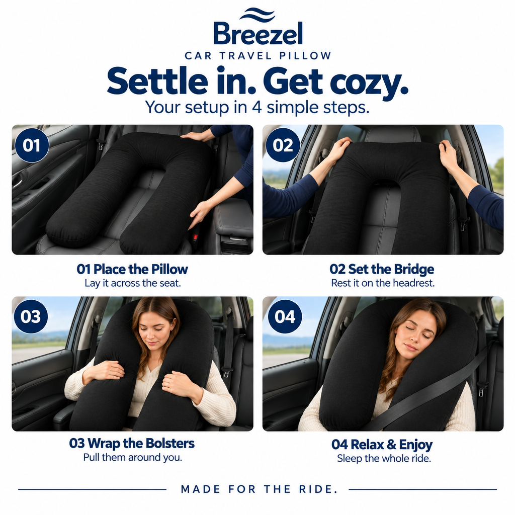 BreezeL Car Travel Pillow - Setup Guide